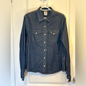 Carhartt for women, jean snap up blouse, regular size XXL (20)